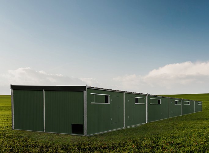 Metal Modular rearing sheds